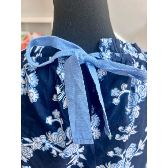 J. Crew blue and white floral print shirt size XS - Picture 5 of 8